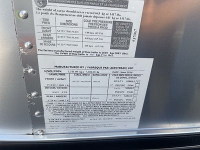 2017 Airstream 25FBQ Base